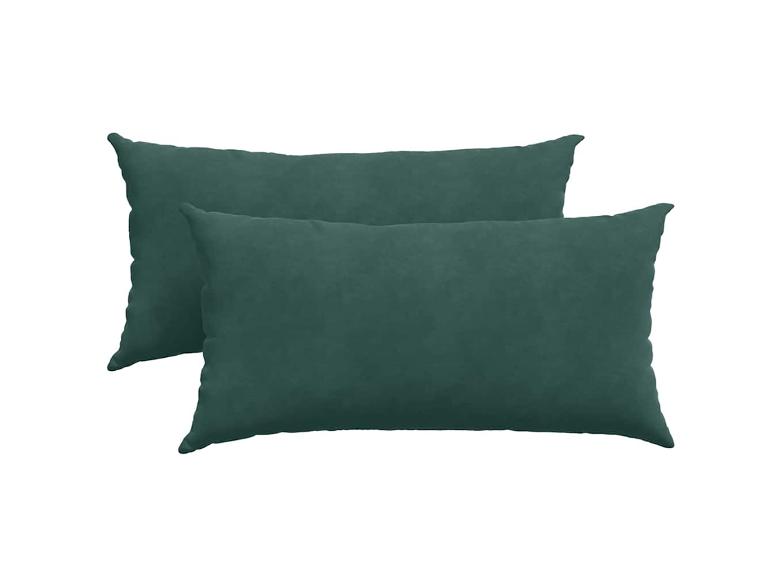 Juego de 2 cojines para sofá HARLANV1 de 80x40 cm, color verde oscuro.