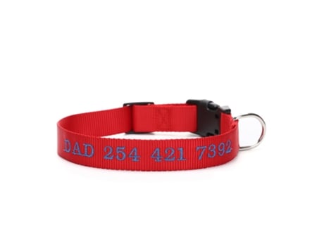 Collar para perro resistente Collar de perro resistente Collar reflectante para perros con clip de correa con anilla en D de aluminio