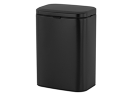 Cubo De Basura Relaxdays Para Pared, 8 L, Colgar O Pegar, Con Cubo Interior, Metal, Cocina Y Baño, Negro