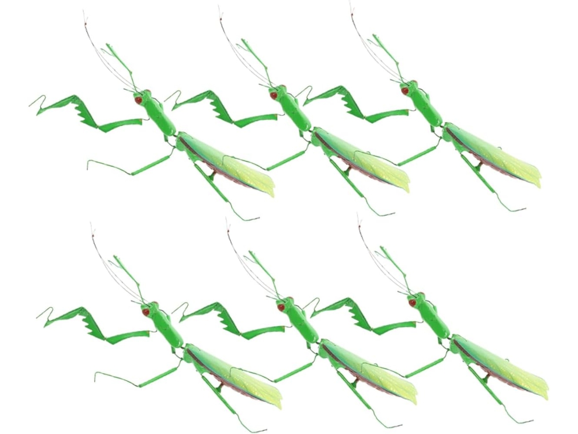 Conjunto de 6 figuras de mantis religiosas, modelos decorativos realistas y educativos para niños y niñas, accesorios para CHABERLU