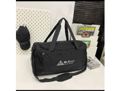 (Negro) Bolsa de viaje ligera e informal de gran capacidad con compartimentos para artículos secos y mojados.