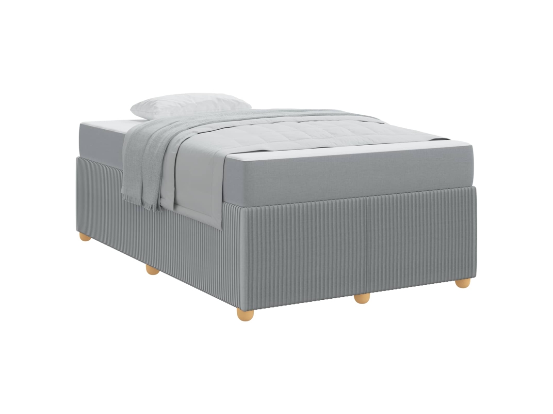 Maison Exclusive - Estructura De Cama Con Colchón Gris Claro 120 X 190 Cm Tela
