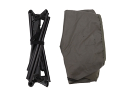 Silla de camping ligera de respaldo bajo para exteriores, fabricada en aleación de aluminio y tela Oxford, ideal para playa y pesca, en color verde.