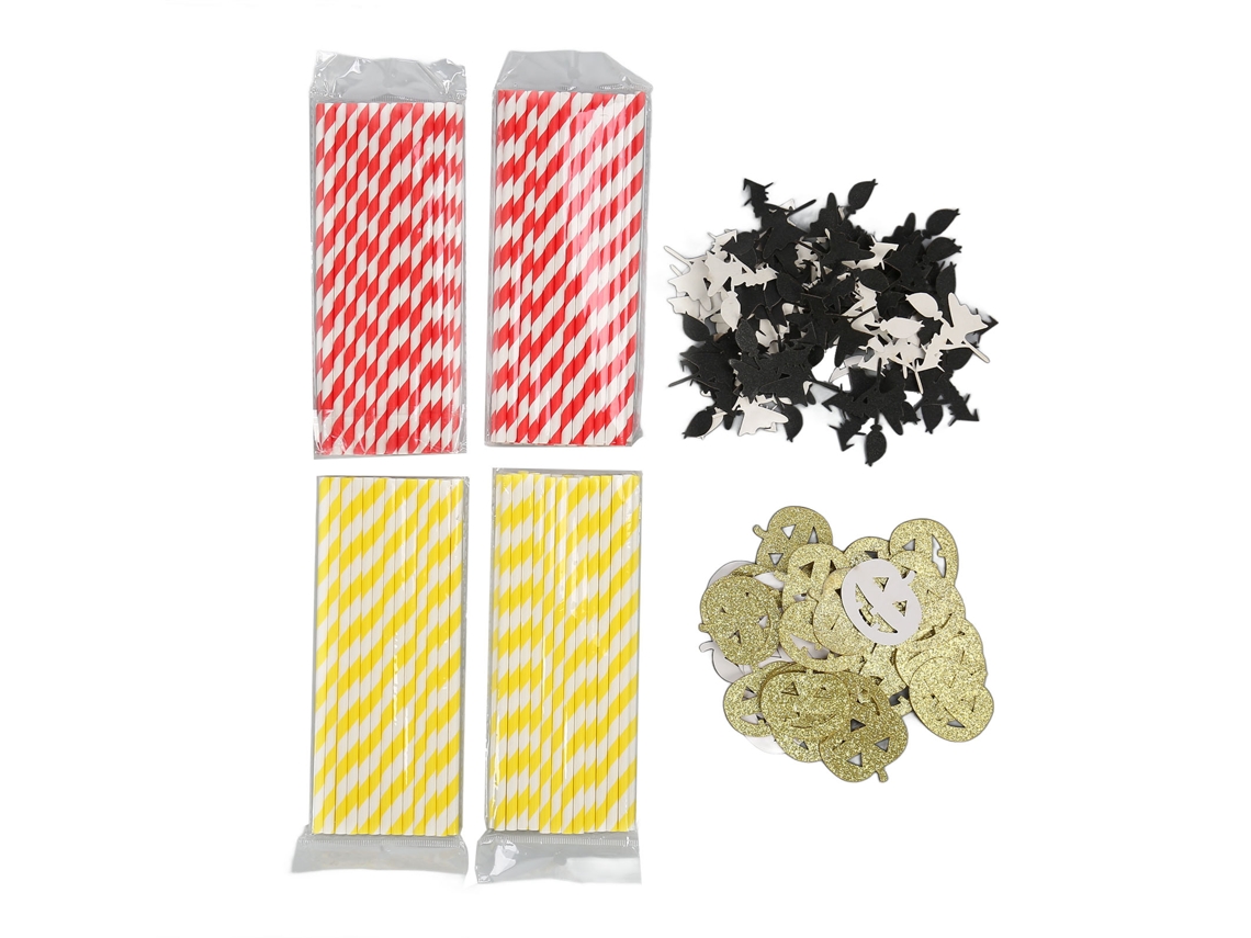 Pajitas de papel seguras y duraderas para Halloween