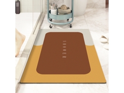 Alfombra de Baño LUUCOZK Antideslizantes Absorbentes Decoración Baño Secado Poliéster Amarillo (60x90cm)
