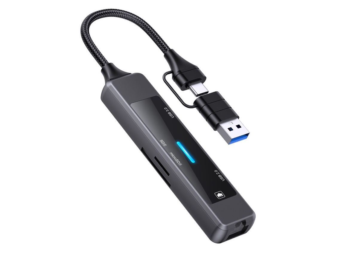 Estación de acoplamiento USB OTG Bestvite 2024, nuevo diseño, lector de tarjetas Micro SD, Micro SD TF 3.0, SD TF 2.0, gris