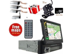 Autoradio Gps Bluetooth Navegación Coche Estéreo Reproductor Mp5 Control de pantalla táctil + Cámara de visión trasera + Tarjeta SD de 8 Gb IEGEEK