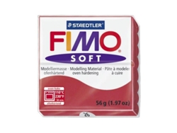 Pasta Para Modelar Staedtler Fimo Soft 56 Gr Cor Vermelho Cereja