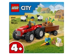 Trator Agrícola Vermelho com Reboque e Ovelhas - 60461 LEGO-CITY 
