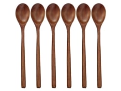 2026-33251-cucharas De Madera, 6 Unidades 22.86 Cm, Utensilios De Cocina Para Sopa Y Comida