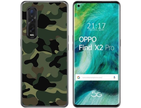 Carcasa Oppo Find X2 Pro TUMUNDOSMARTPHONE Camuflaje