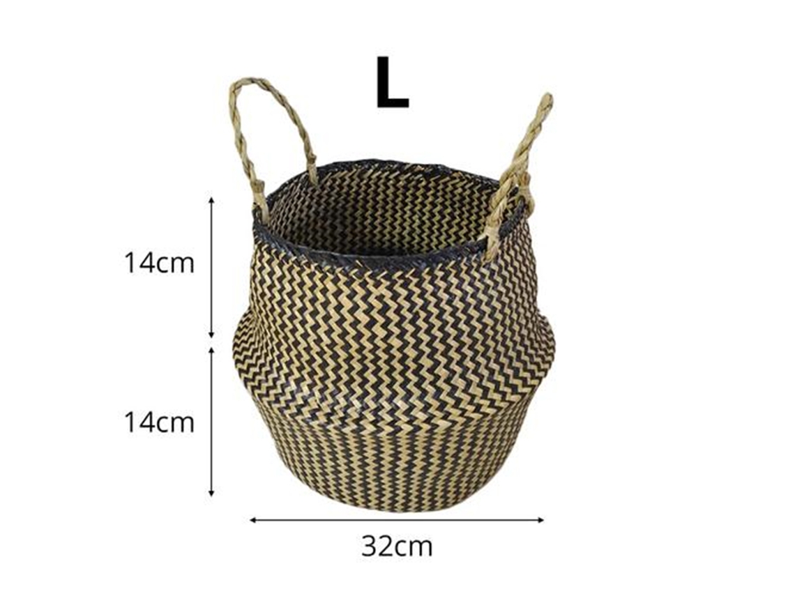 Cesta De Lavandería Plegable Nórdica De Algas Marinas