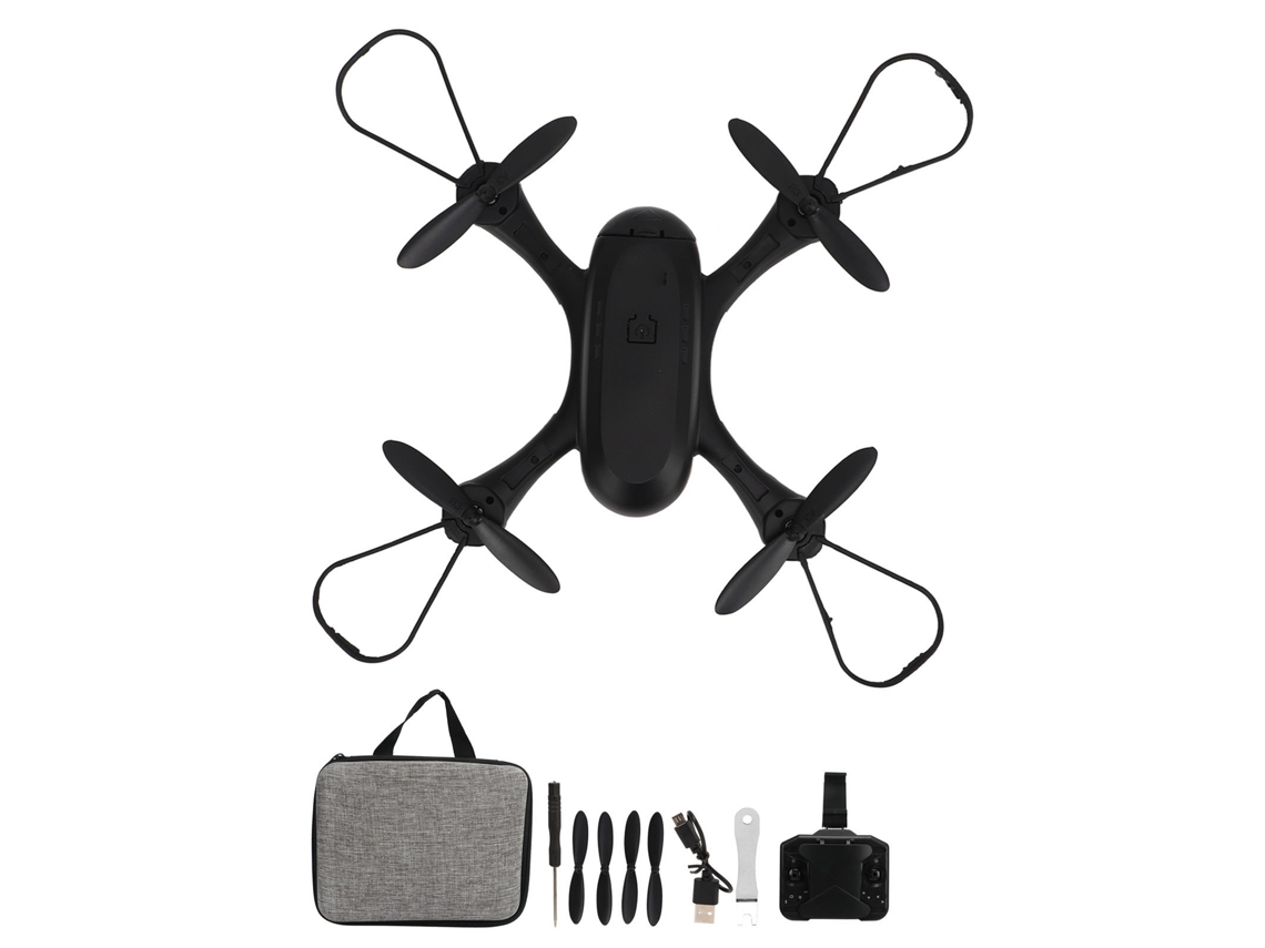 Mini Dron Con Cámara Hd 480p, Lentes Led Duales, Control Remoto, Juguete Cuadricóptero, Negro, Para Adultos Y Niños.