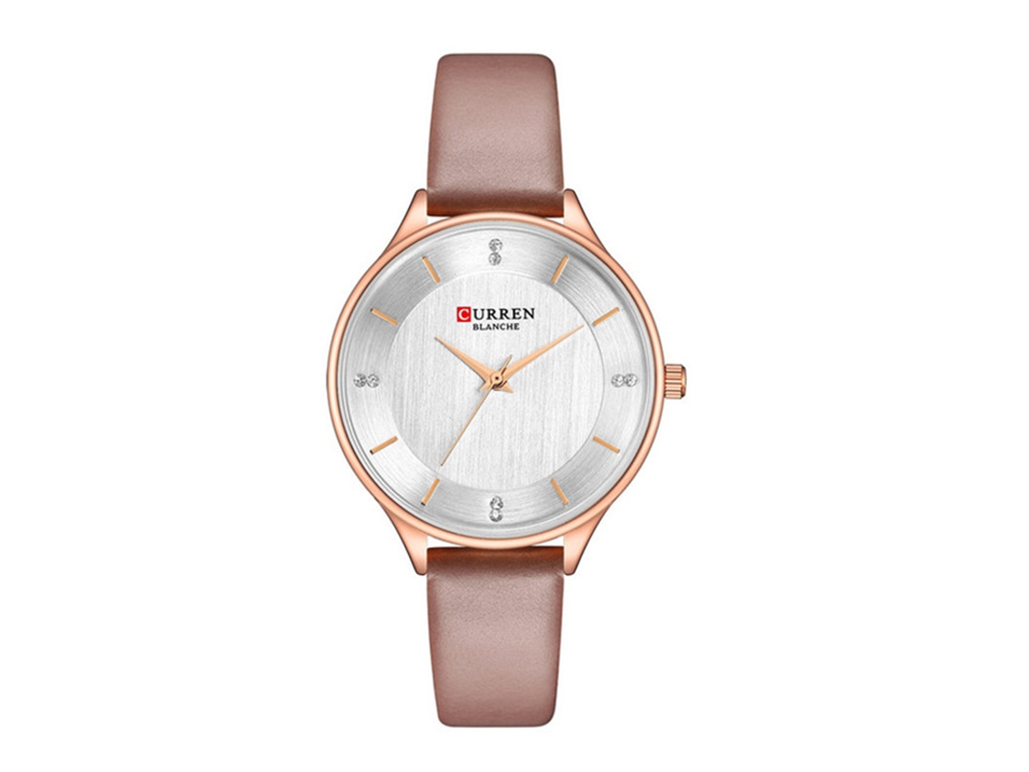 Reloj Con Correa De Cuero, De Cuarzo Resistente Al Agua, Moderno E Informal.