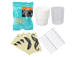 Kit De Cera Para Nariz Profesional Con Plantillas De Bigote, Aplicador Y Taza Medidora Para Depilación De Vello Nasal
