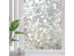 Lámina de privacidad para ventanas, adhesivo para ventanas con efecto guijarro, lámina estática 3D para vidrio (30 cm x 200 cm) Especificaciones.