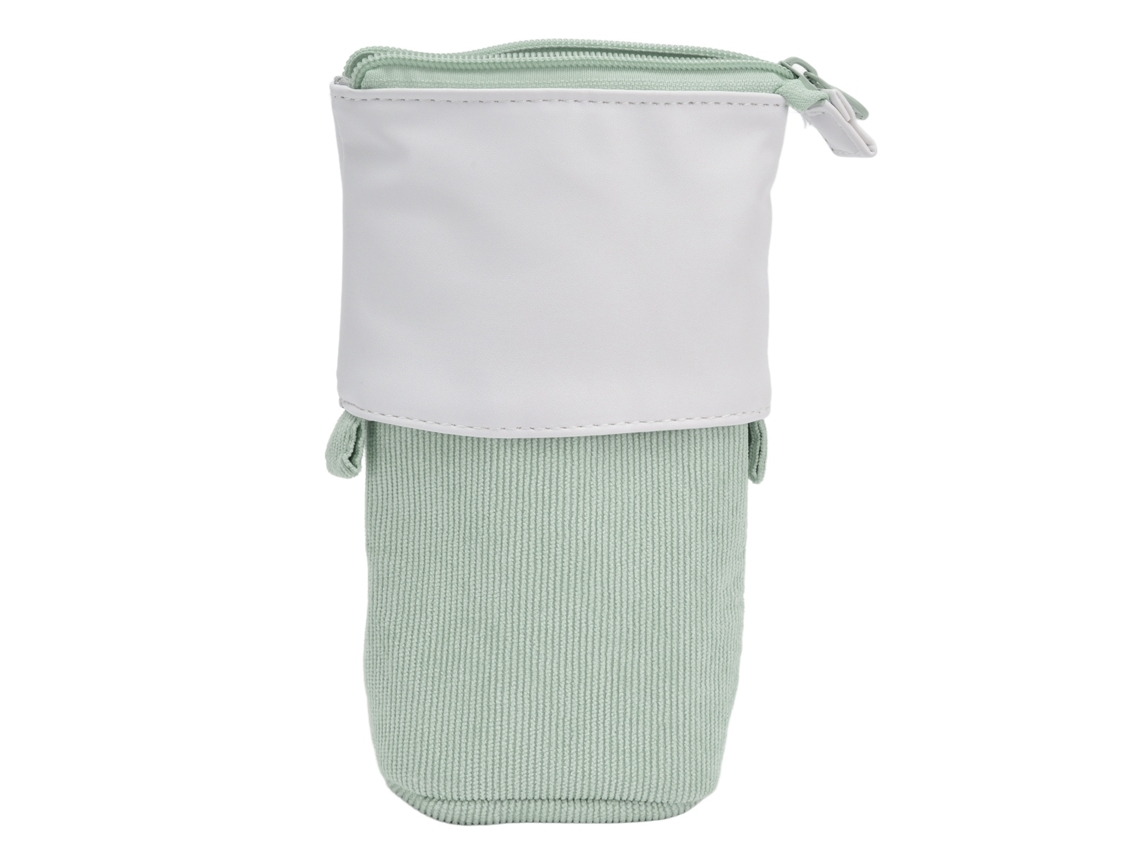 Rebe-estuche De Lápiz Porta Telescópica Cute Stand Up Pen Holder Para Estudantes Mujeres Adolescentes Verde