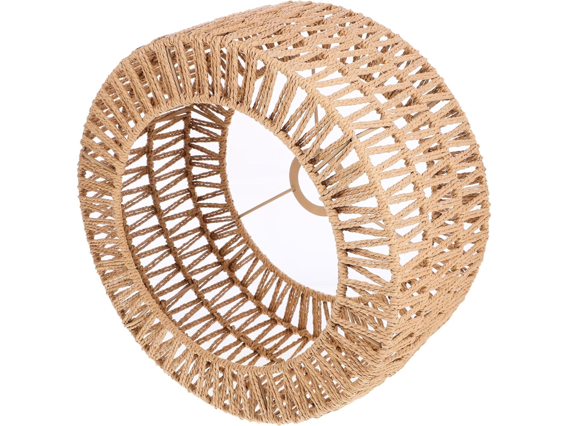 Lámpara De Techo De Cuerda De Paja Trenzada, Estilo Rústico, Tamaño L, Decoración Para Sala De Estar.