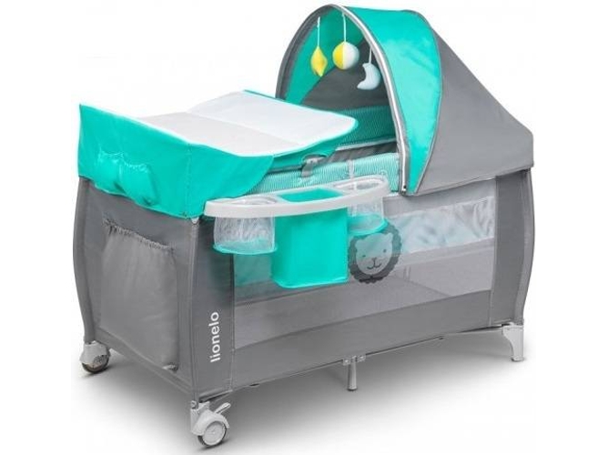 Cuna de Viaje LIONELO Sven Plus Turquoise / Grey