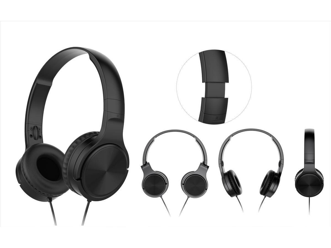 Auriculares con Cable GOODIS 18P31 (Over Ear - Negro)