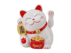 2026-gato De La Fortuna Con Brazo Moviéndose Eléctrico 5.5in, Adorno De Plástico Bonito Para Mostrador De Caja, Blanco Mly11020-1