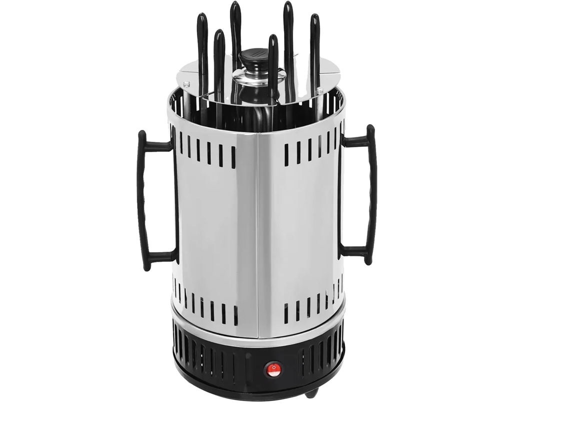 Parrilla vertical para kebab, rotación automática, asado sin grasa, color plateado OEM
