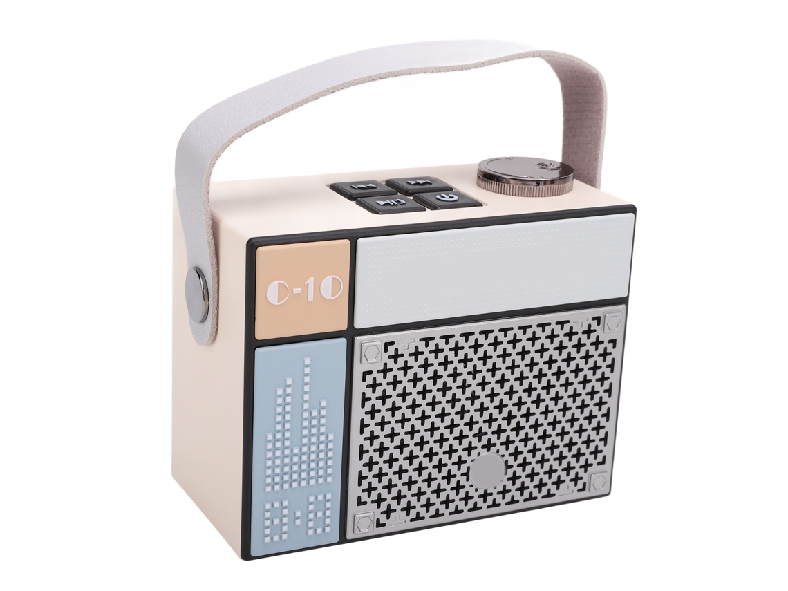 Altavoz Portátil Bluetooth 5.1 De 5 W Con Sonido Estéreo, Bonito Diseño Pixelado, Amarillo Claro, Ideal Para Viajes Y Fiestas.