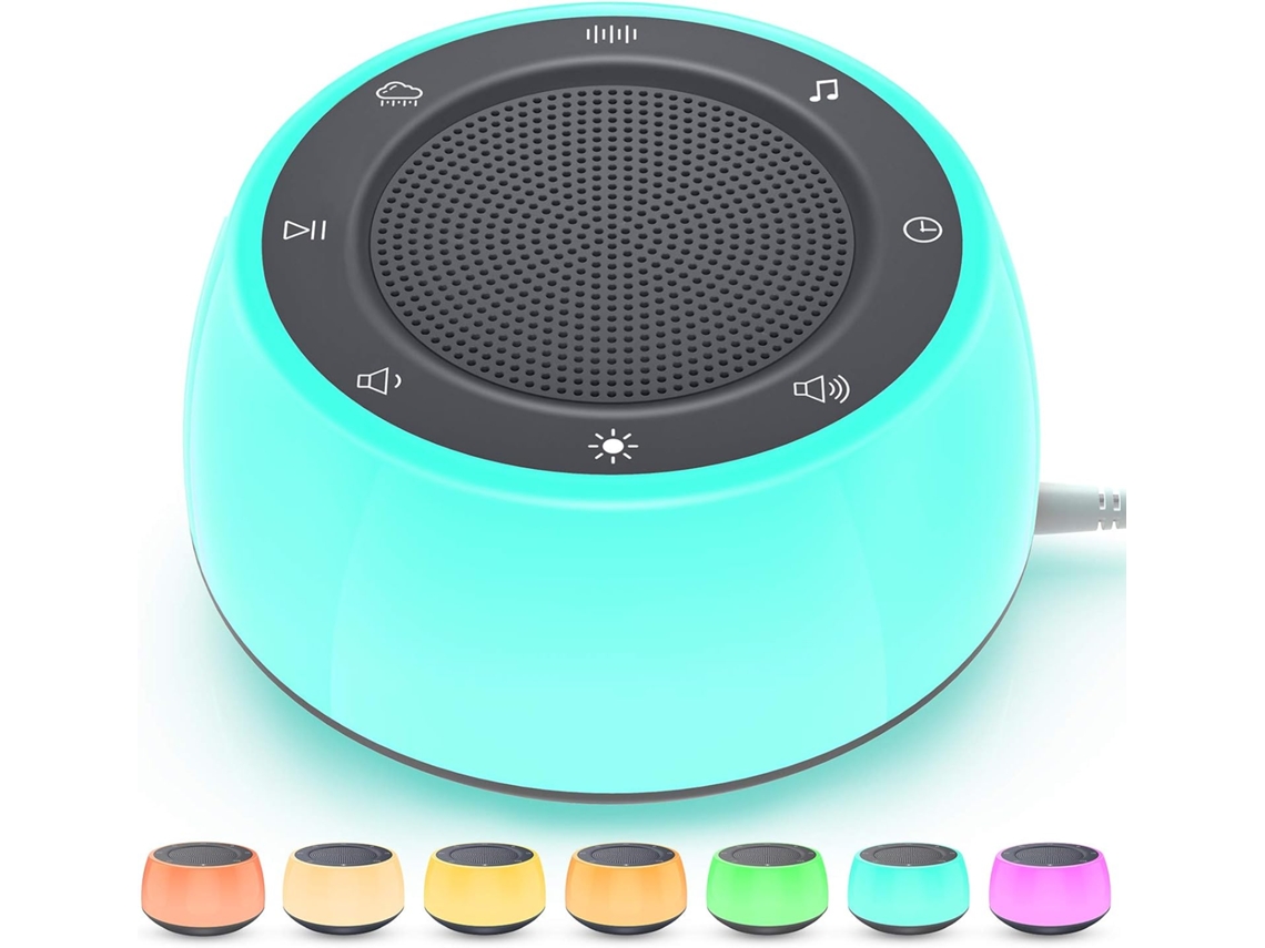 Máquina de ruido blanco con temporizador, 16 sonidos naturales, ayuda para dormir para niños y adultos, caja de sonidos naturales portátil para bebés, I