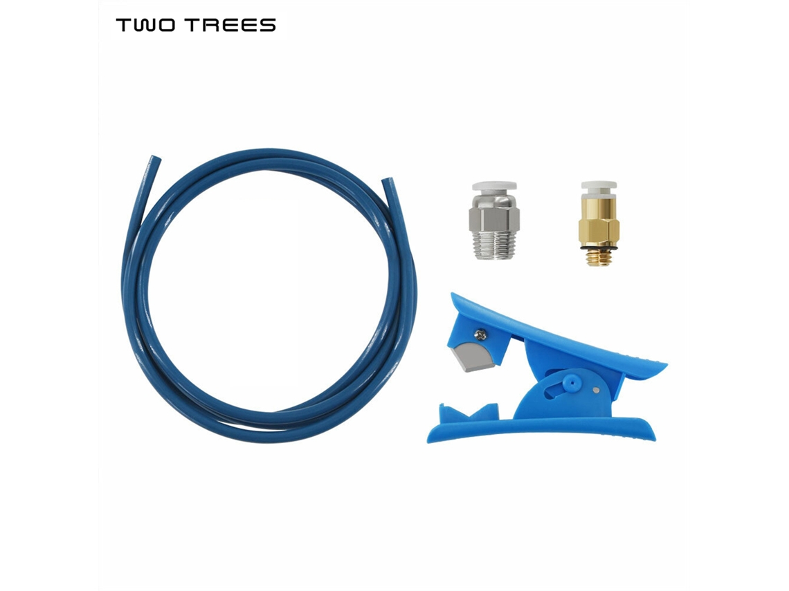 Kit Tubo PTFE 1m para Filamento 1.75mm com Cutter e Conectores PC4 M6/M10 Blue