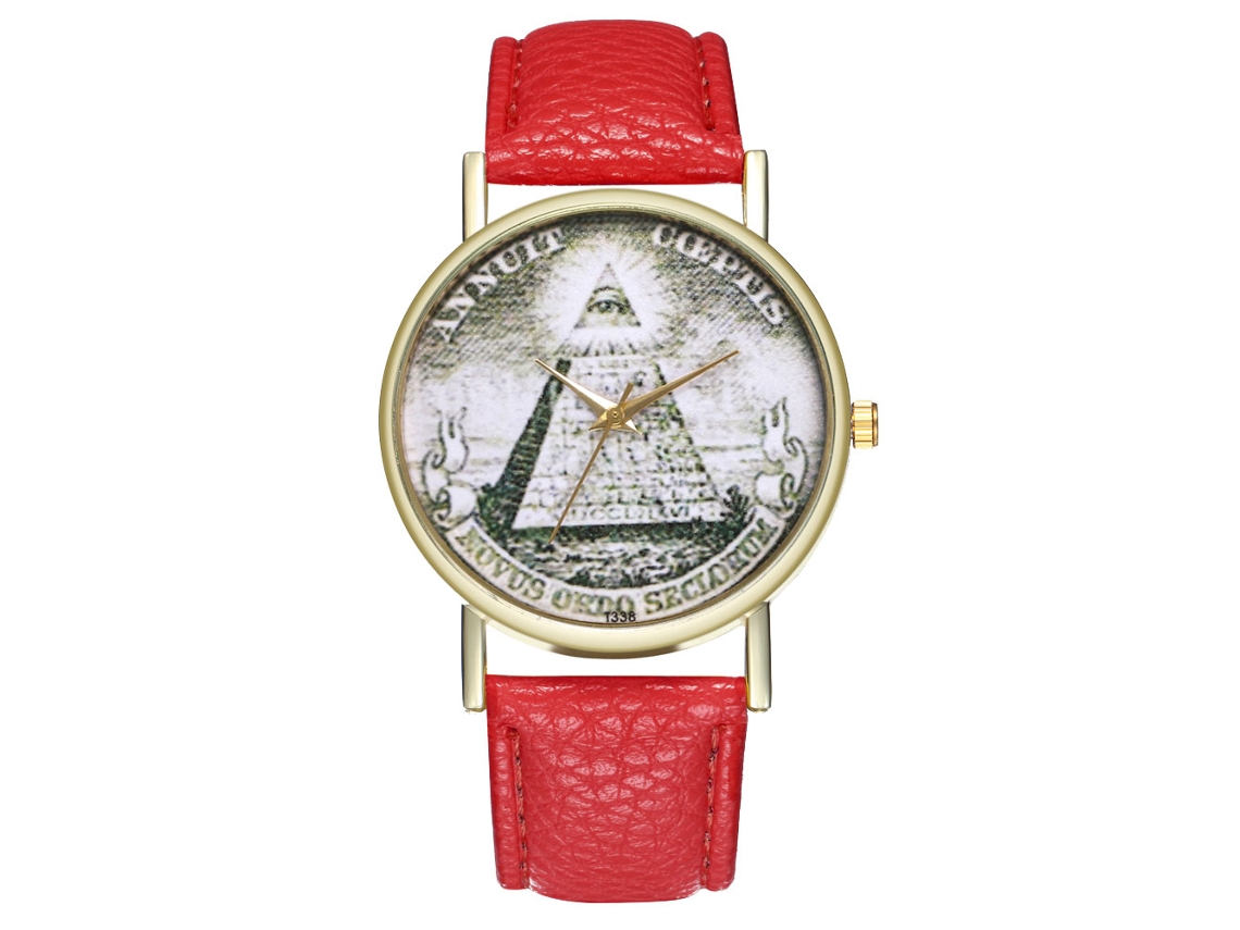 Reloj De Pulsera De Cuarzo Para Mujer, Elegante Y Casual, Con Correa De Cuero Luminiscente Naranja.