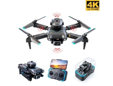 Mini Drone con cámara 4K HD Evitación de obstáculos de 360 (Cámara única - Duración de la batería: 15 min - Negro)