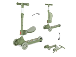 Patinete infantil verde Lorelli Jetster Plus con asiento plegable