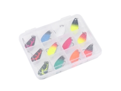12 Señuelos Metálicos Con Cristales Y Anzuelo Afilado Para Pesca En Agua Salada. Accesorio De Pesca.