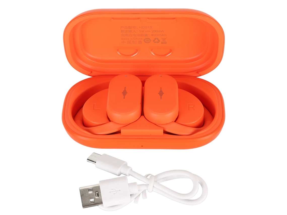 Auriculares Traductores Bluetooth 5.3, 74 Idiomas, 70 Acentos, Modos Inalámbricos, Color Naranja.