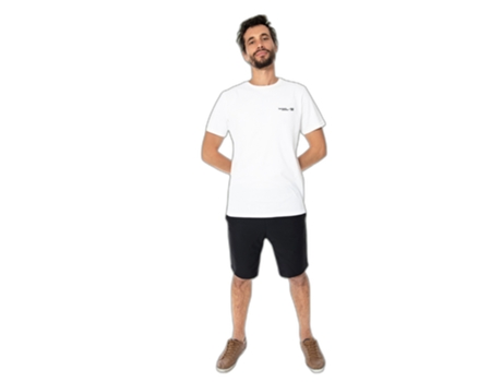 Camiseta de Hombre para Escalada SNAP CLIMBING Algodón Blanco (M)