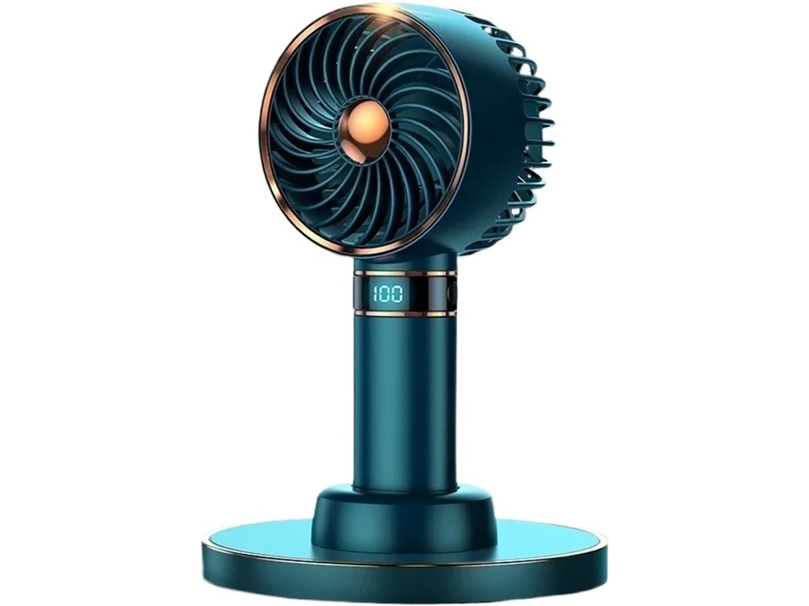 Ventilador De Escritorio Usb Mini Portátil Silencioso 5000 Mah Recargable Para Interiores Y Exteriores Con