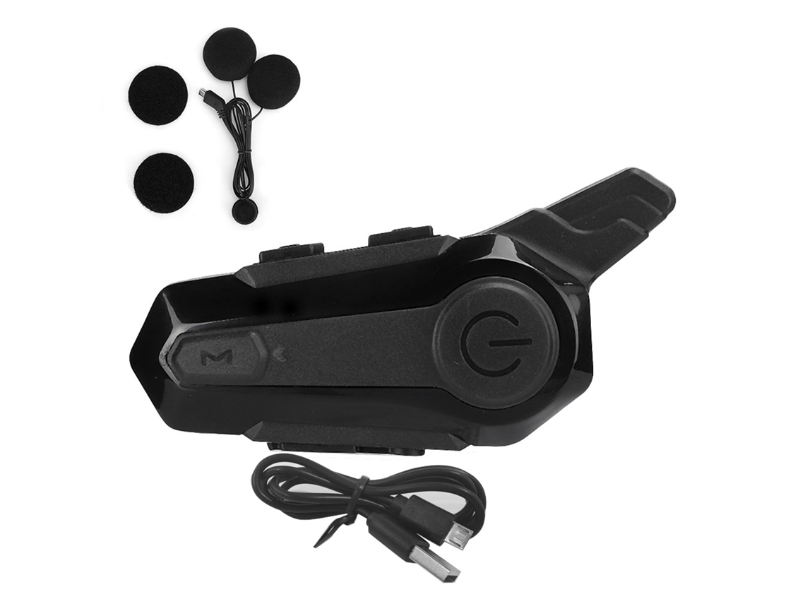 Fone De Ouvido Bluetooth Walkie Talkie Para Capacete De Motocicleta Equipamento Ciclismo Música