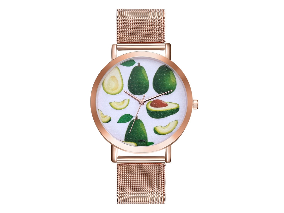 Reloj De Pulsera De Cuarzo Informal Para Hombre Y Mujer Con Esfera Redonda Y Correa De Aleación De Oro Rosa.