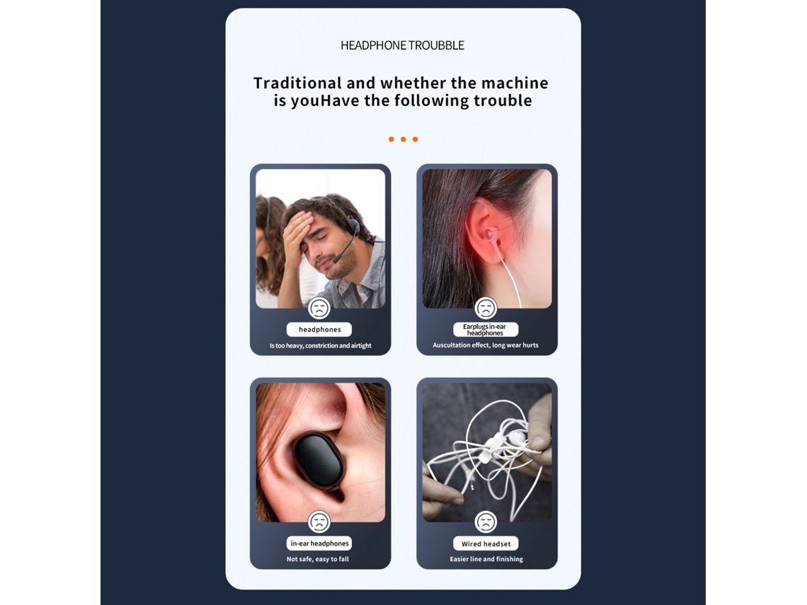 Auriculares Inalámbricos De Conducción Ósea Bt5.0 Para Deportes Al Aire Libre, Color Negro Vg03