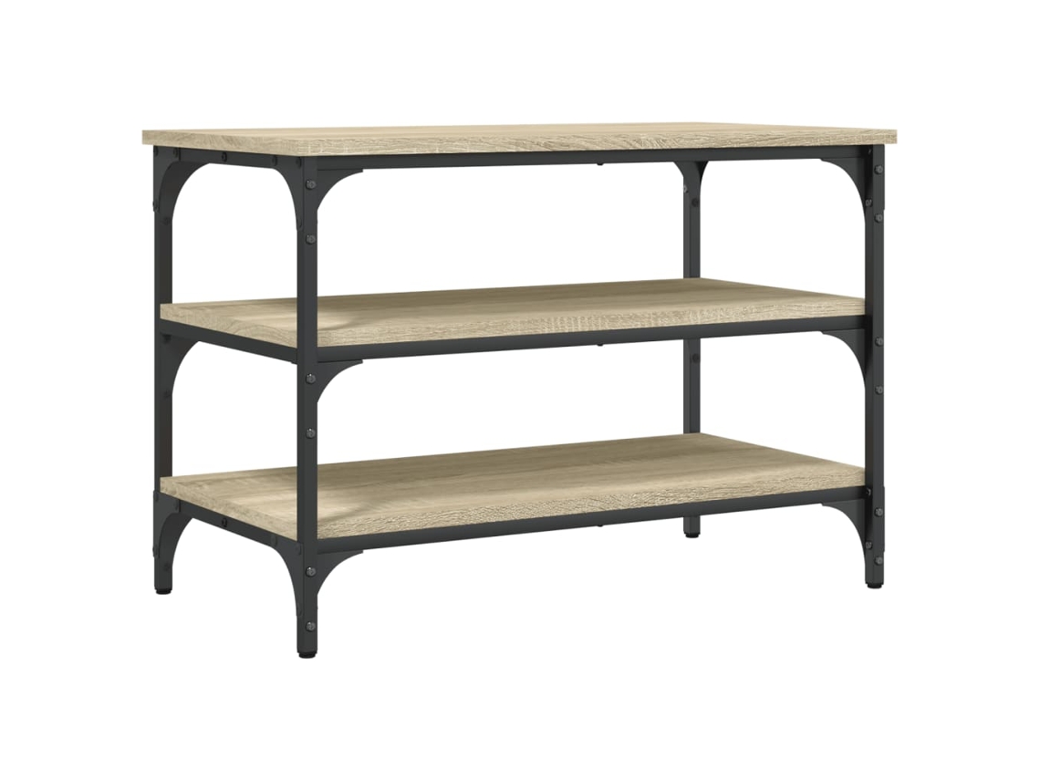 Banco zapatero madera de ingeniería roble Sonoma VIDAXL (70x38,5x49 cm)