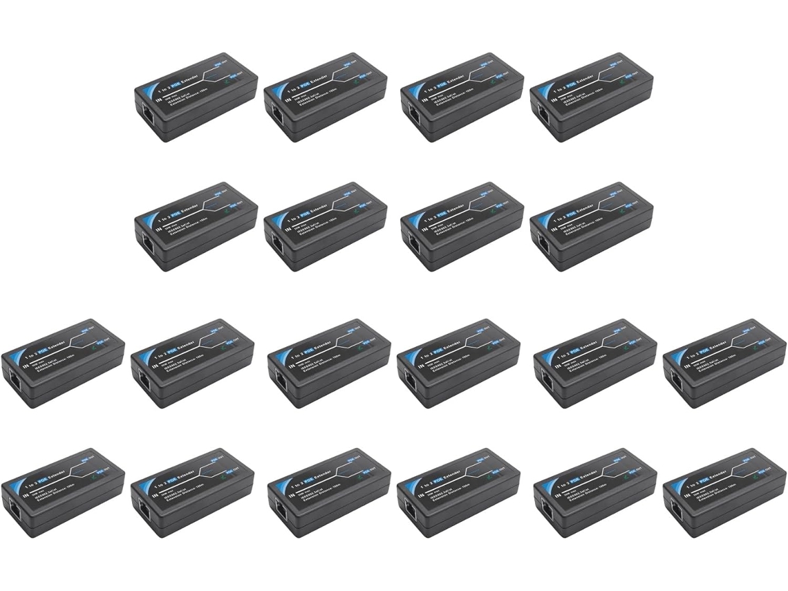 Extensor Poe De 2 Puertos 20x 10/100mbps Con Entrada/salida Ieee Estándar