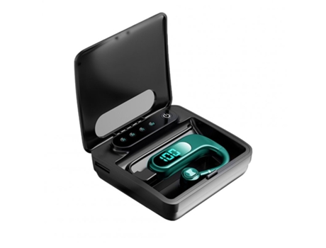Auriculares Bluetooth True Wireless Compatible con Business Model Batería Display Long Standby Verde + Compartimento de carga