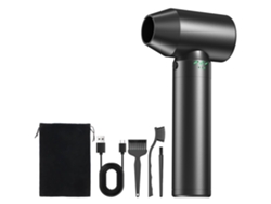 Ventilador Turbo Jet de 500 W, 261 km/h, cuerpo de acero, 80 000 RPM, soplador inalámbrico (negro)
