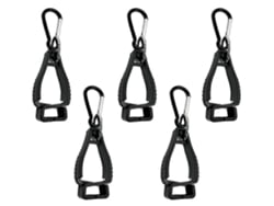 Paquete De 5 Porta Guantes Con Mosquetón Y Anillo De Llave Negro Para Trabajo, Seguro Para Guantes, Toallas Y Gafas