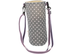 Bolsa reutilizable gris para botellas con correa ajustable - Slowmoose