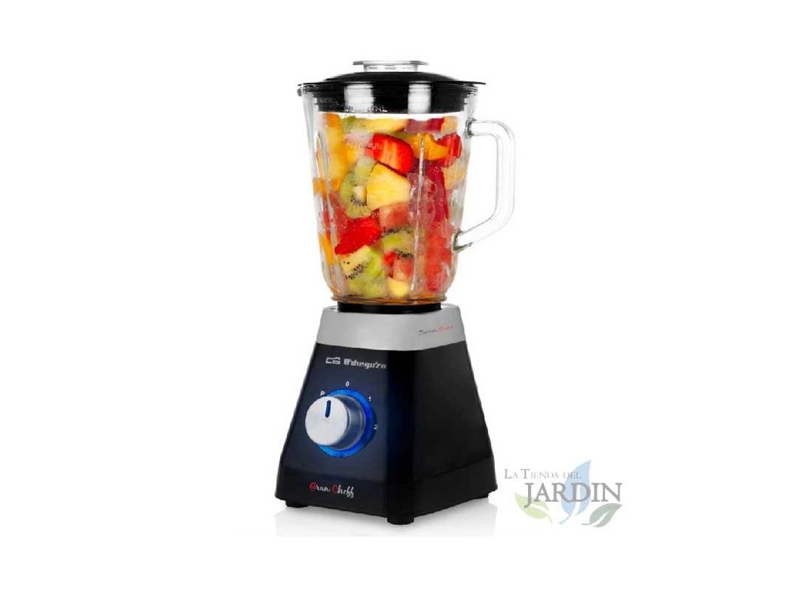 Batidora de Vaso ORBEGOZO Vaso de Cristal 1L 2 Velocidades + Turbo y Función do Trituradora de Hielo 500 W