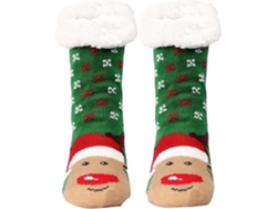 Calcetines navideños para mujeres de invierno, gruesos y peludos, con hermosos tacones navideños. Regalo ideal.