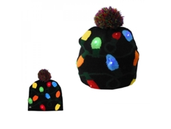 2026-gorro Navideño Con Luces Led Tejido Para Adultos Y Niños Decoración Navidad Año Nuevo Qxd 20x20cm J
