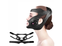 Cinturón de estiramiento facial con masajeador a control remoto, masajeador facial, reductor de papada y cinturón relajante negro