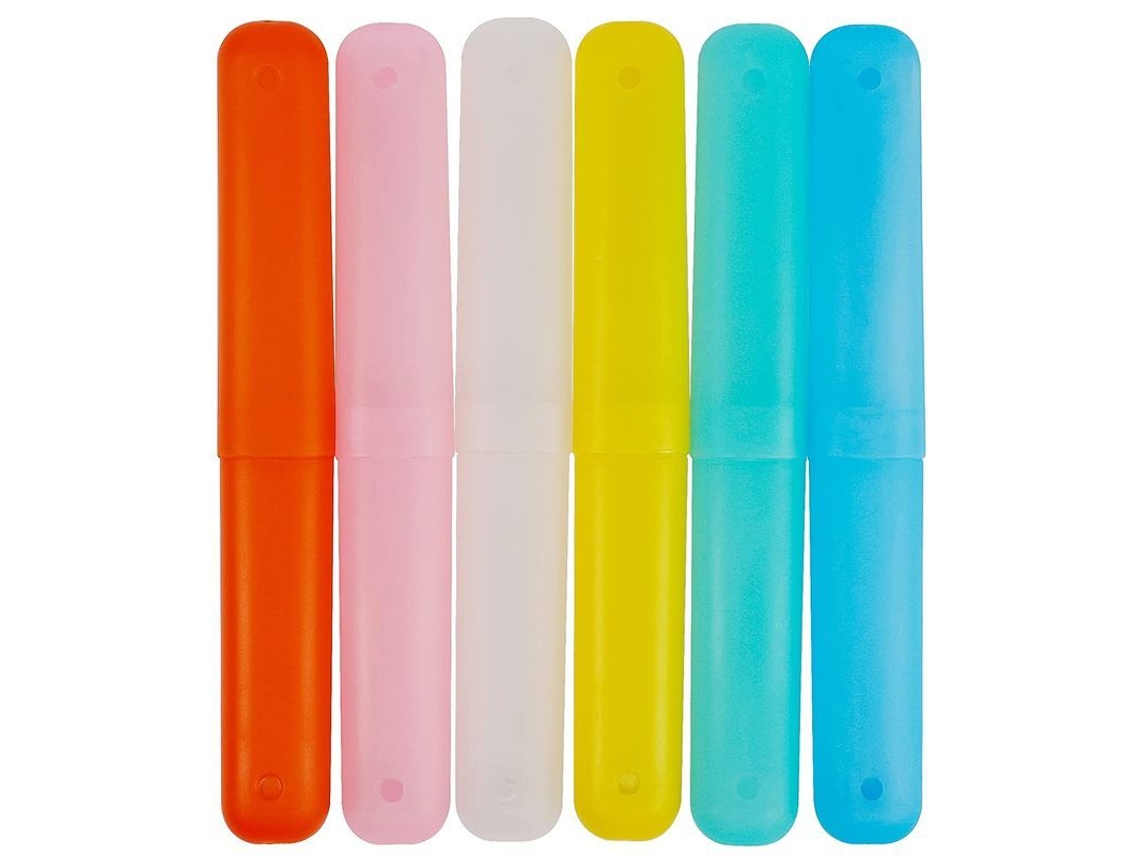 Soporte Portátil Para Cepillos De Dientes, 6 Unidades, Fabricado Con Materiales Ecológicos, Perfecto Para Viajar.